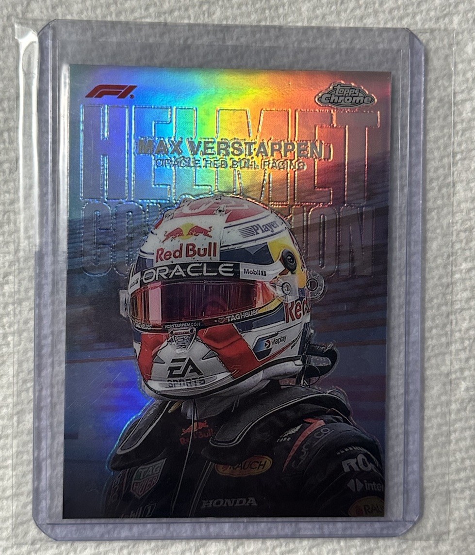 2024 Topps Formula 1 Max Verstappen Helmet Collection Insert Oracle Red Bull F1