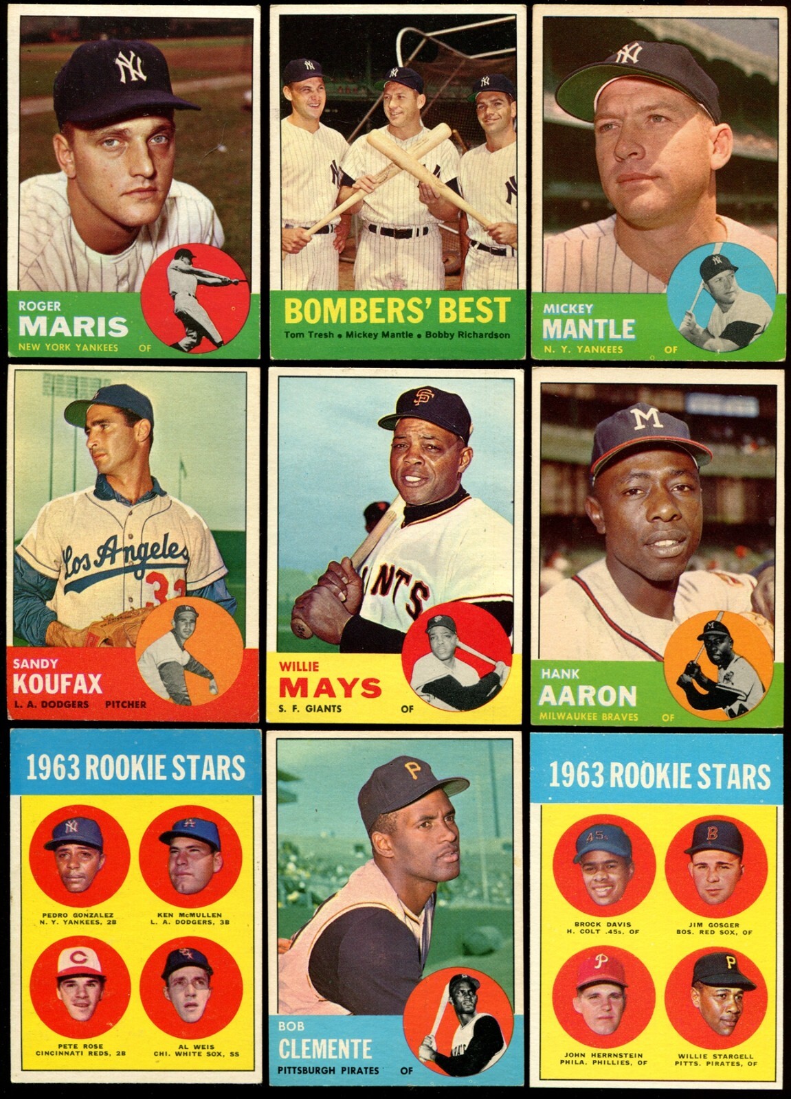 1963 Topps Baseball You Pick Scanned Complete Your Set EX to NMT