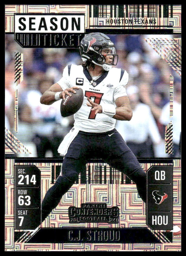 2024 Panini Contenders – CJ Stroud Mojo Season Ticket #39 Texans