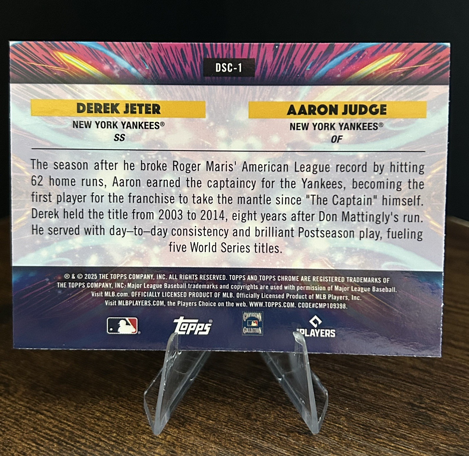 2025 Topps Chrome Cosmic #DSC-1 Derek Jeter/Aaron Judge Dual Star Clusters