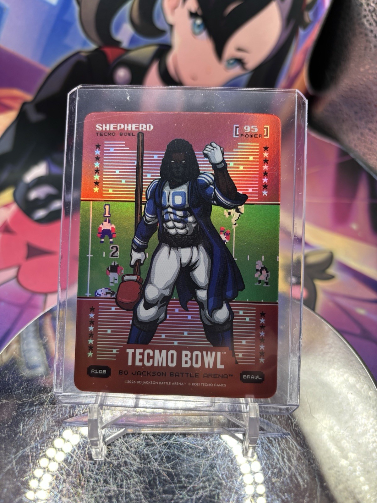 Bo Jackson Battle Arena TECMO BOWL Shepherd #R108 CD LAMB Red Battlefoil Brawl
