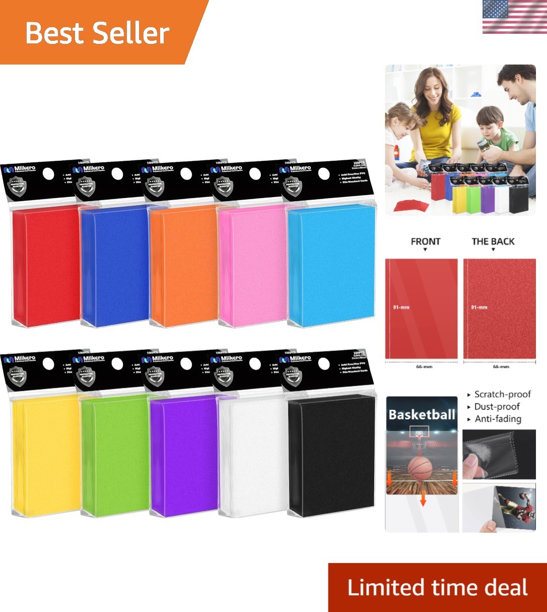High-Quality 1000 Pack Polypropylene Card Protectors – Matte & Glossy Finish