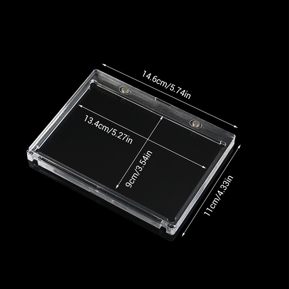 175pt Magnetic Vertical Double Booklet Card Holder One Touch Acrylic Card Case