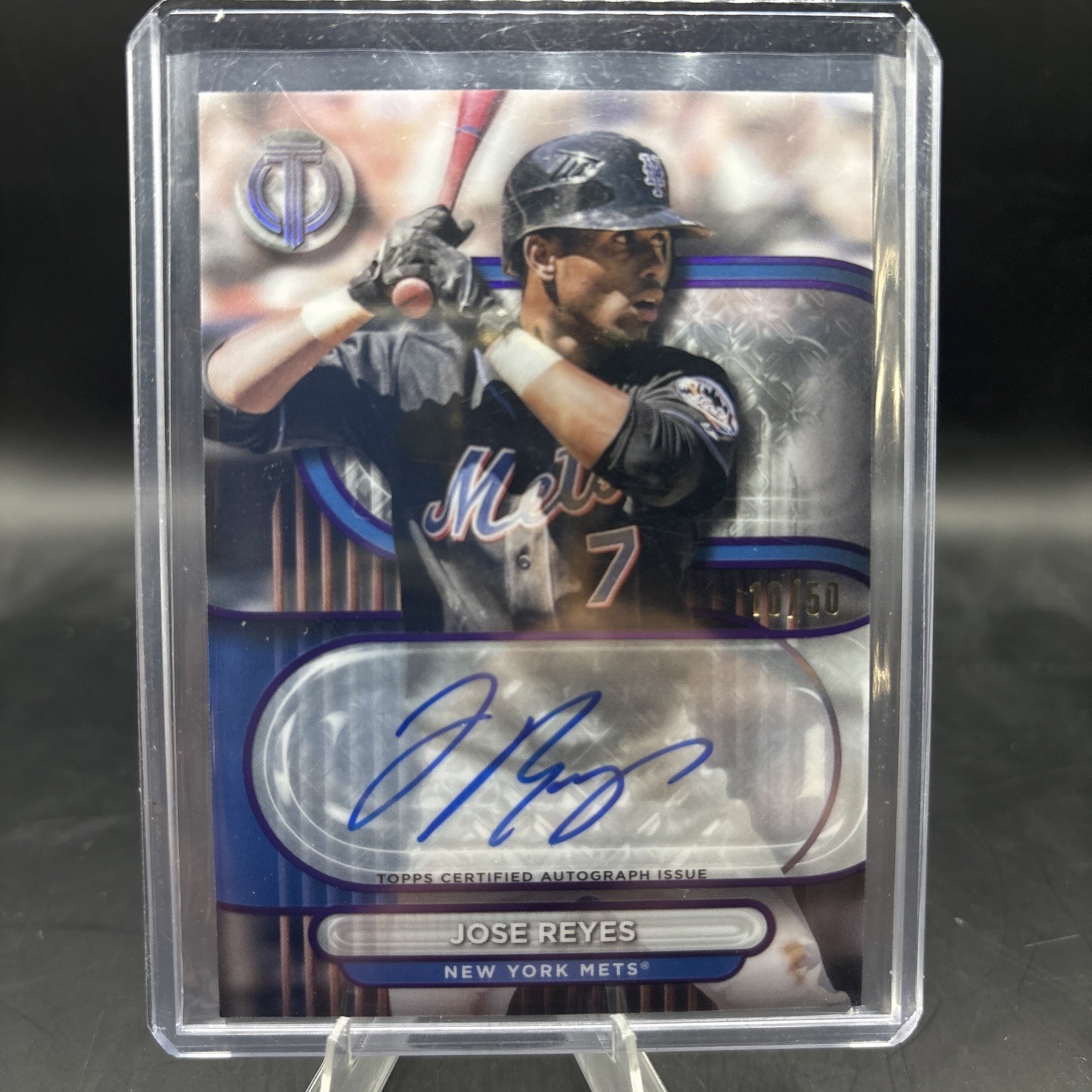 Jose Reyes 2024 Topps Tribute Auto Autograph Purple New York Mets #/50
