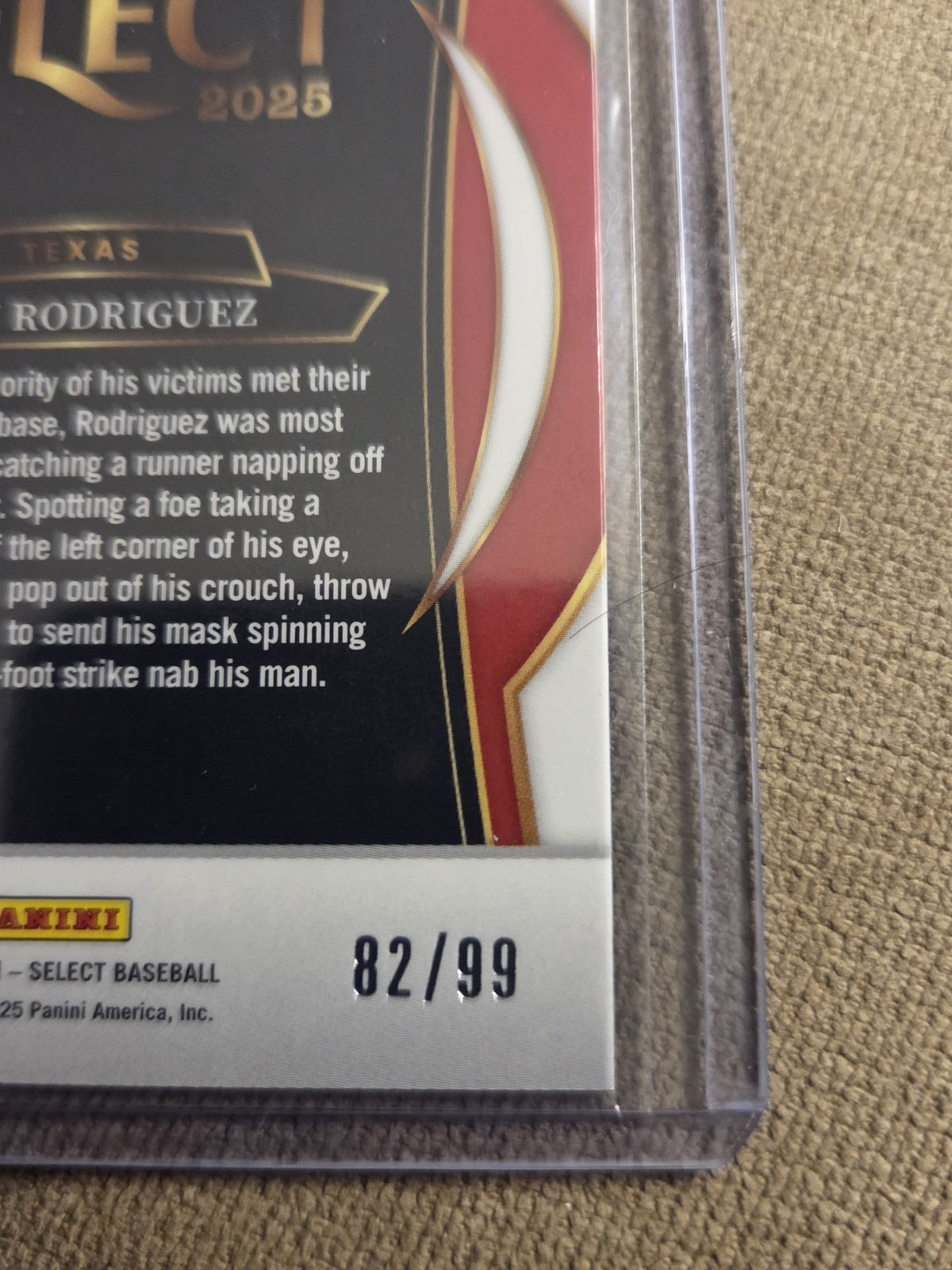 2025 Panini Select Ivan Rodriguez Blue Pulsar Prizm /99. Mint
