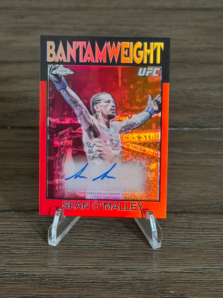 Topps 2026 Chrome UFC Sean O’Malley 1986 RED Signatures Auto 3/5 #86S-S0 NUKE!!!