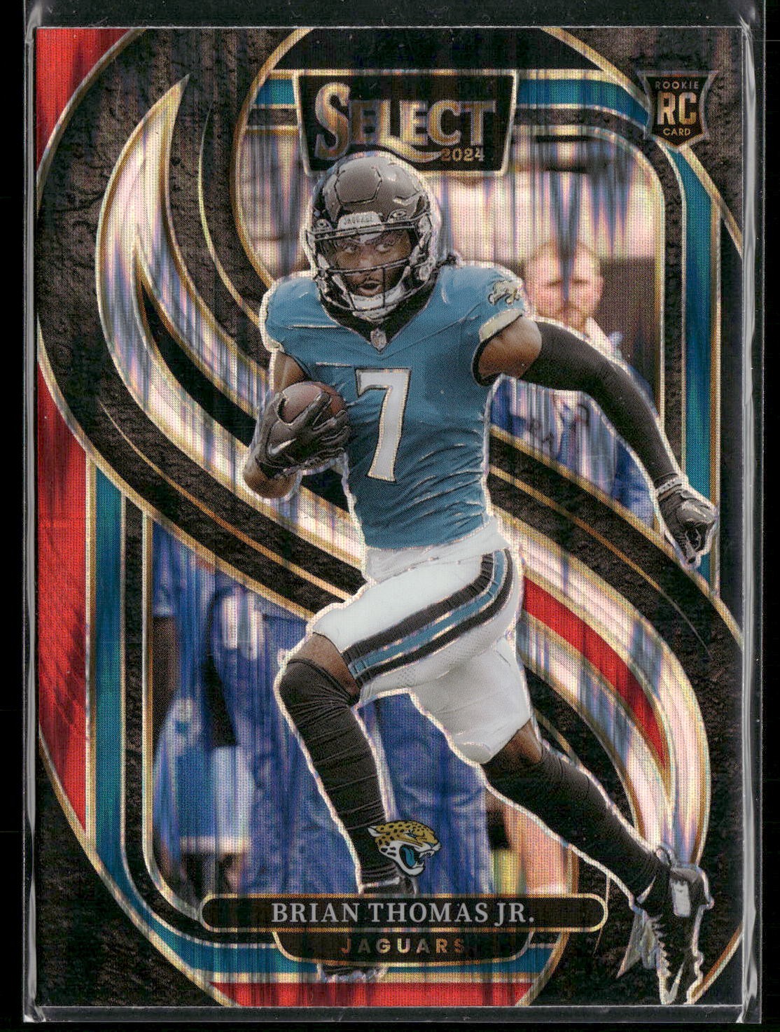 Brian Thomas Jr. Black & Red Prizm Shock Jacksonville Jaguars 2024 Select #143