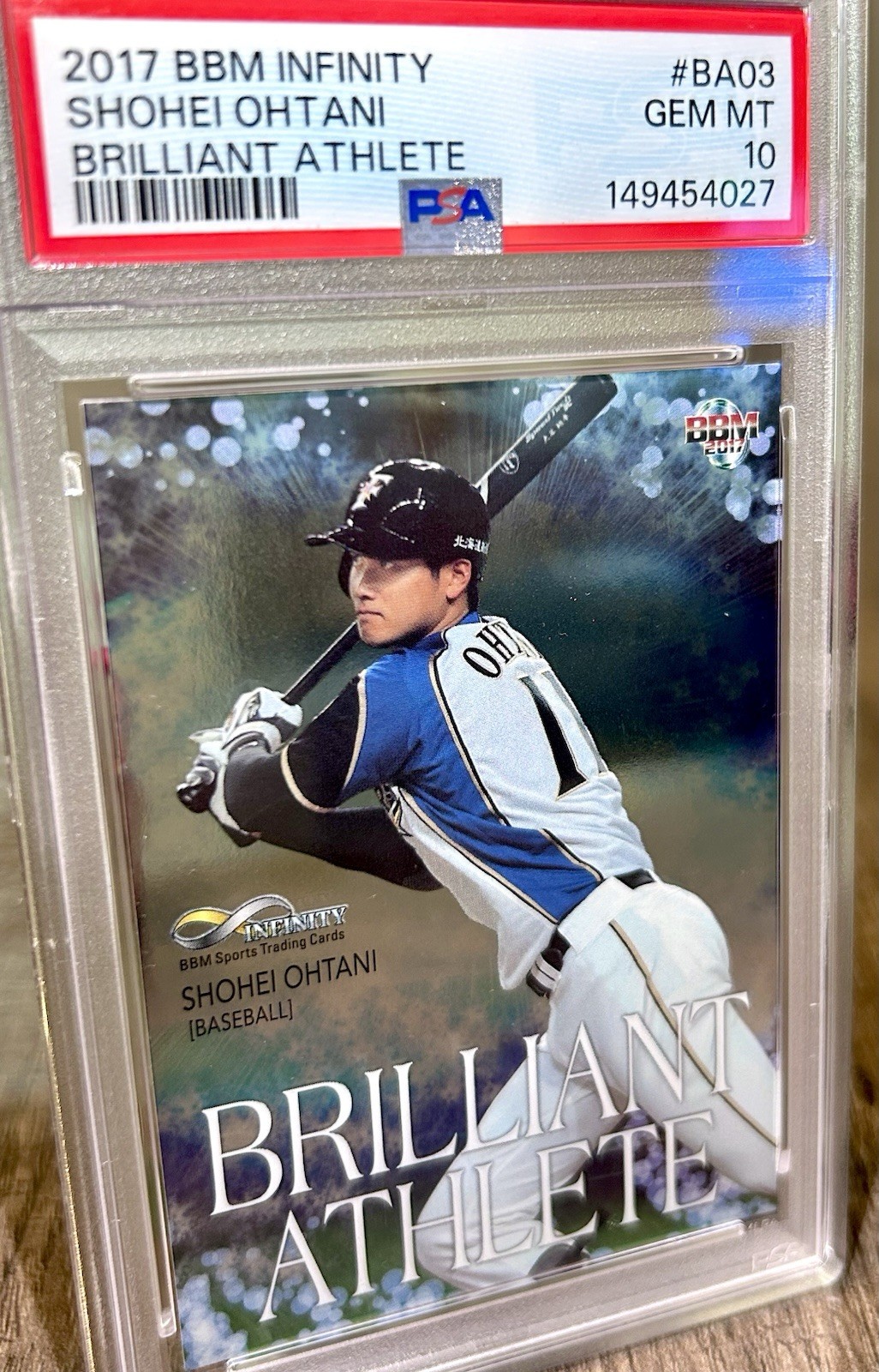 2017 Shohei Ohtani – BBM Infinity BRILLIANT ATHLETE #BA03 🔥PSA 💎 10🔥 RARE