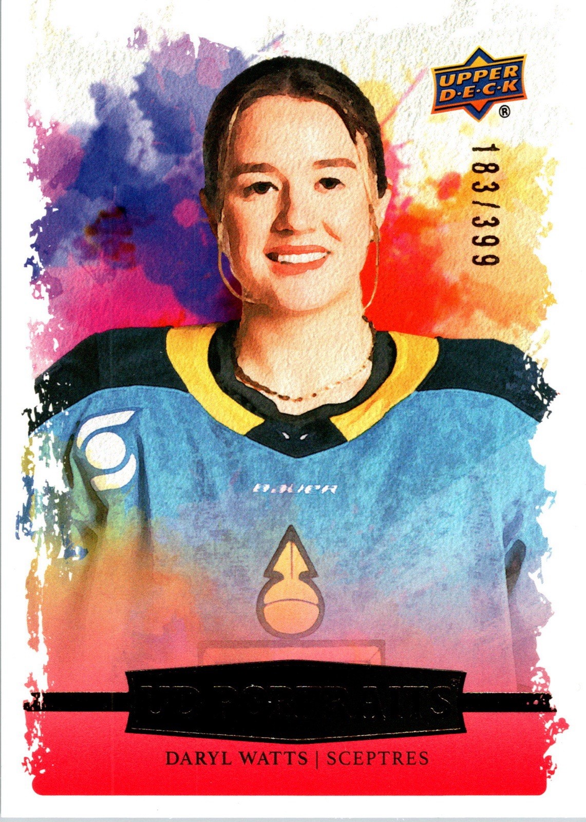 2025-26 Upper Deck PWHL – Daryl Watts UD Portraits Red /399