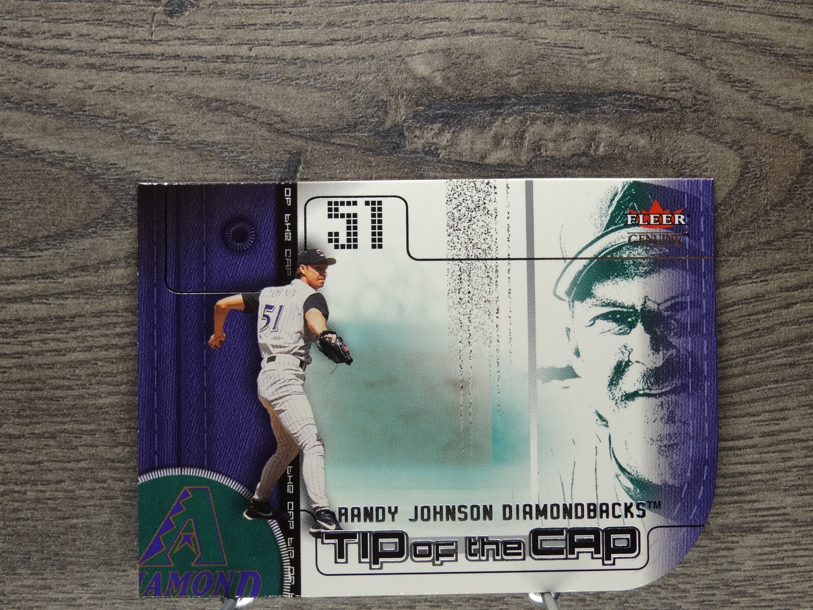 2002 Fleer Genuine Tip of the Cap #16 Randy Johnson