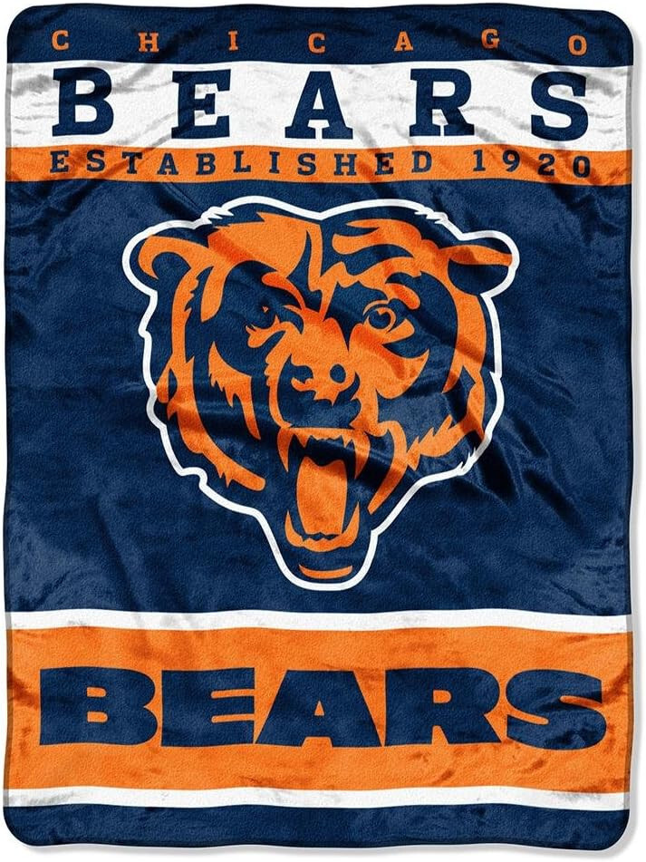 Chicago Bears NFL 60″ x 80″ Plush Throw Blanket, Soft & Warm