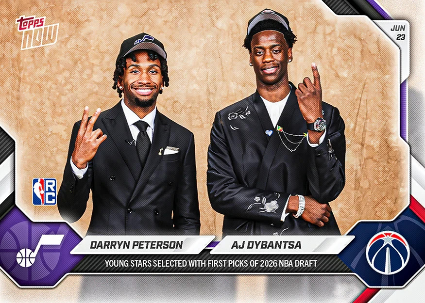 Darryn Peterson / AJ Dybantsa Draft RC – 2026 NBA Topps NOW – Card DPAJ Presale