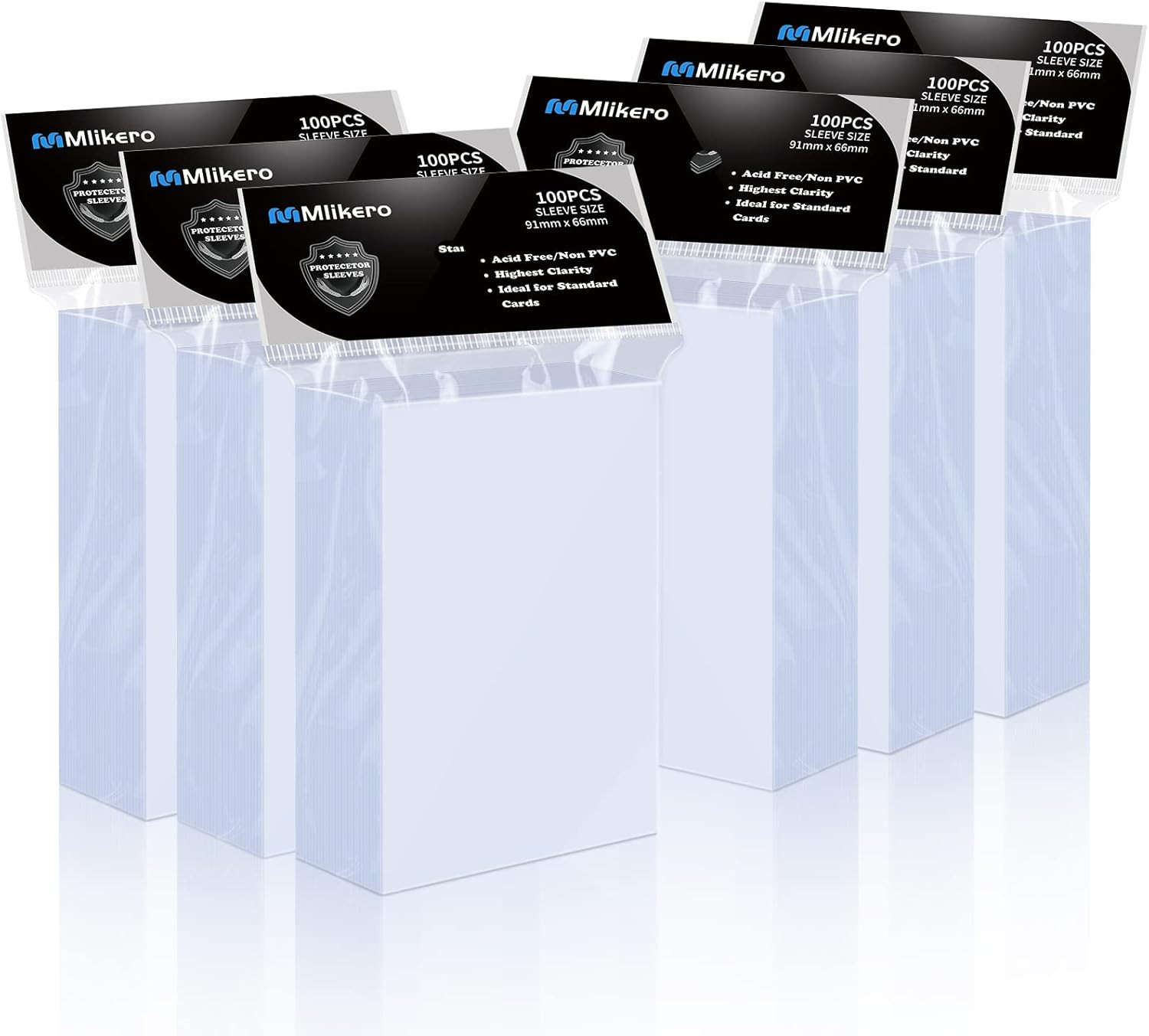 600 Count Card Sleeves, Clear Soft Trading Card Sleeves, Polypropylene (PP), Fit