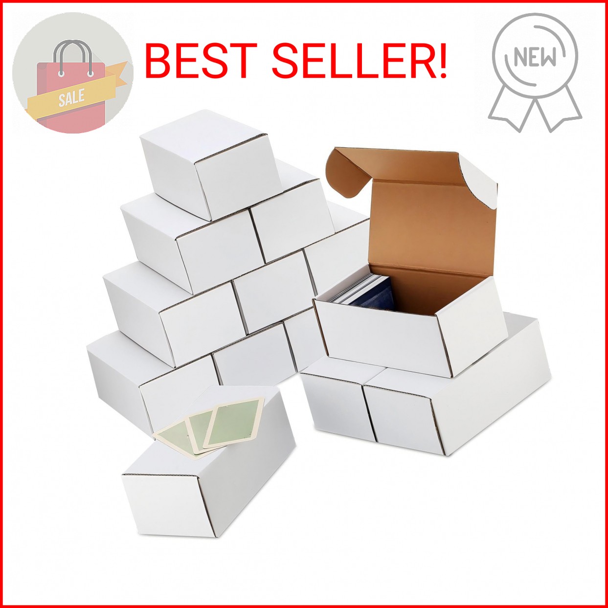 Yexiya 10 Pcs 400 Count Trading Card Storage Box Cardboard Baseball Card Storage