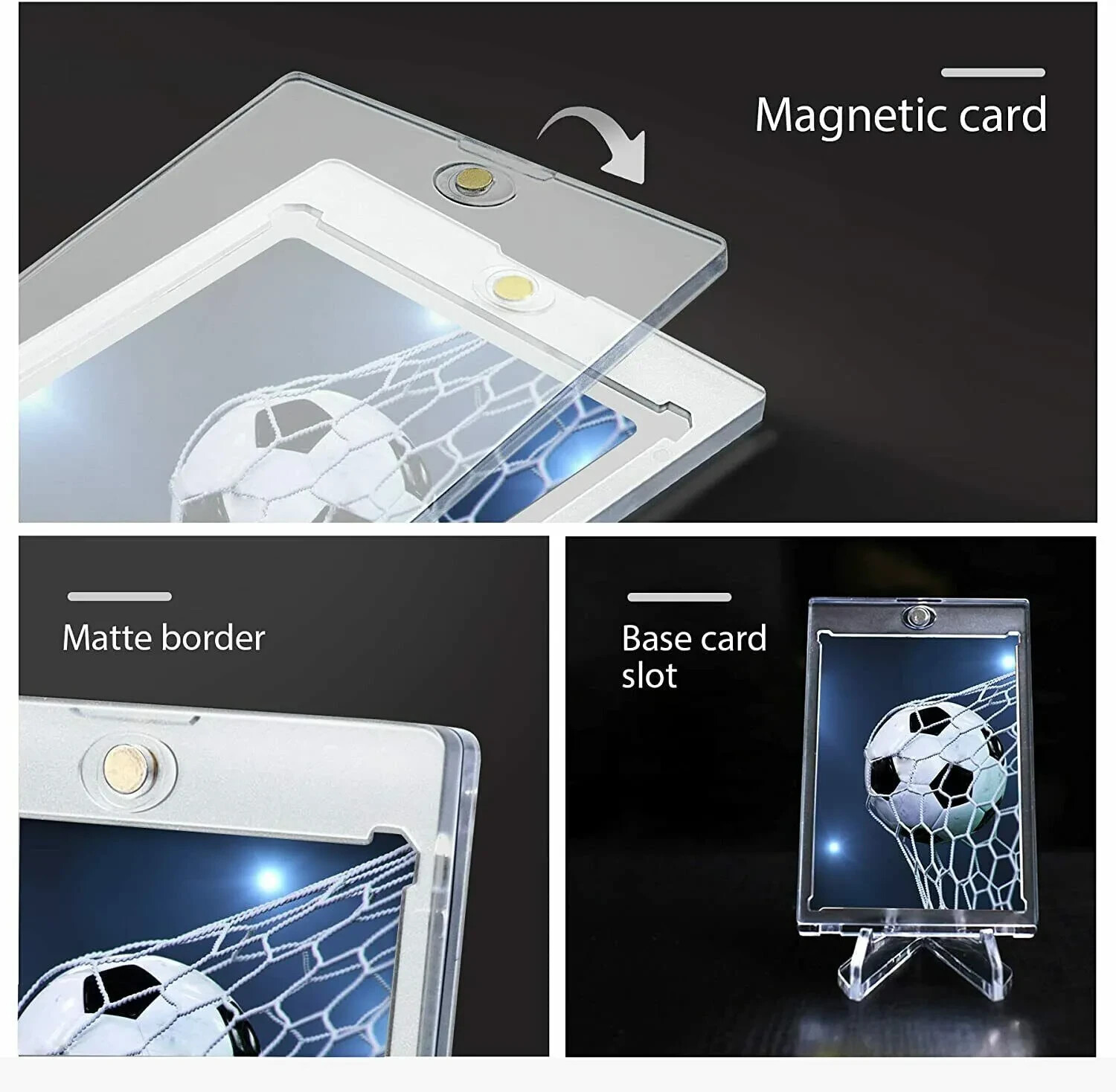 5/10/20/30/50 Pack Magnetic Trading Card Holders 55PT One-Touch UV Protection US