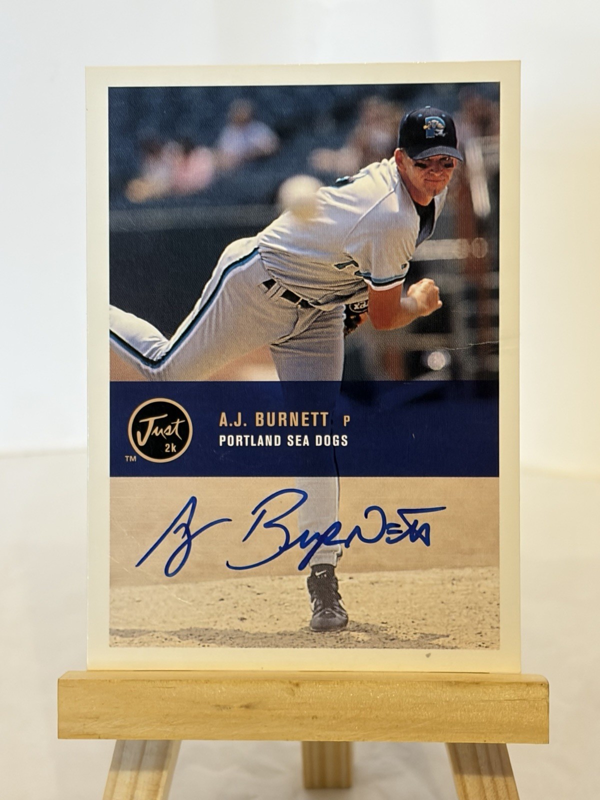 2000 JUST MINORS #BA-03 AJ BURNETT ROOKIE RC AUTO