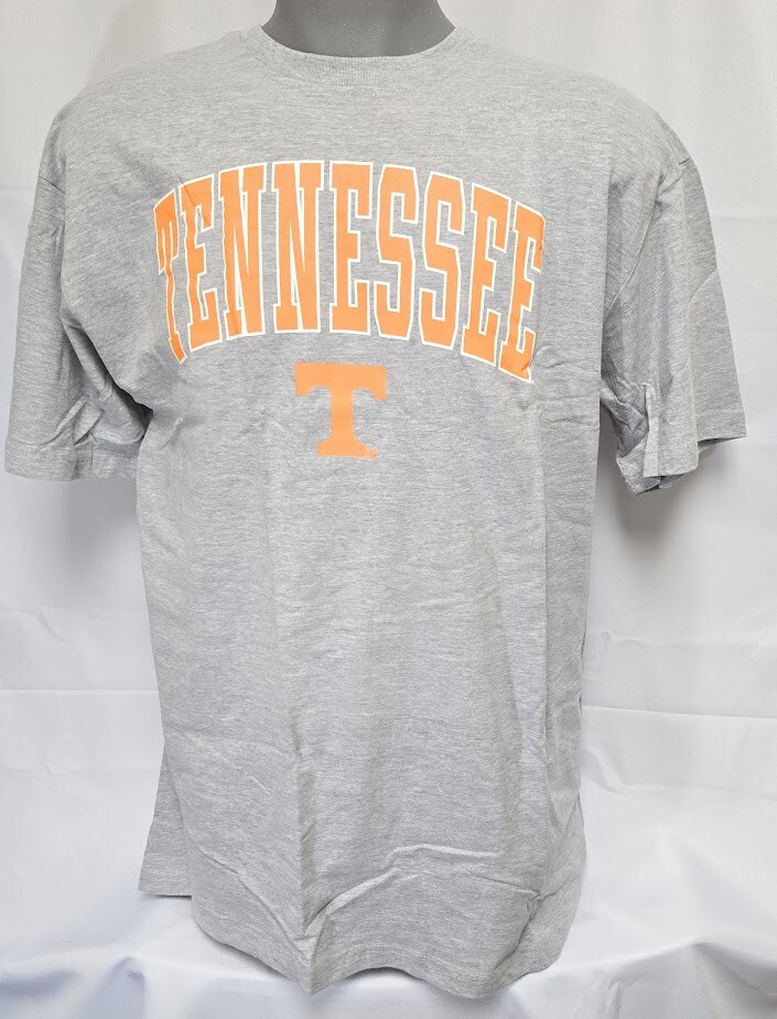 Mens Profile Varsity Univ Tennessee Volunteers NCAA Grey Logo B&T Tee T-Shirt