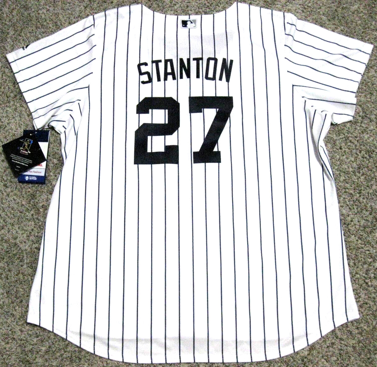 Giancarlo Stanton New York Yankees Womens 2XL Majestic CoolBase Replica Jersey