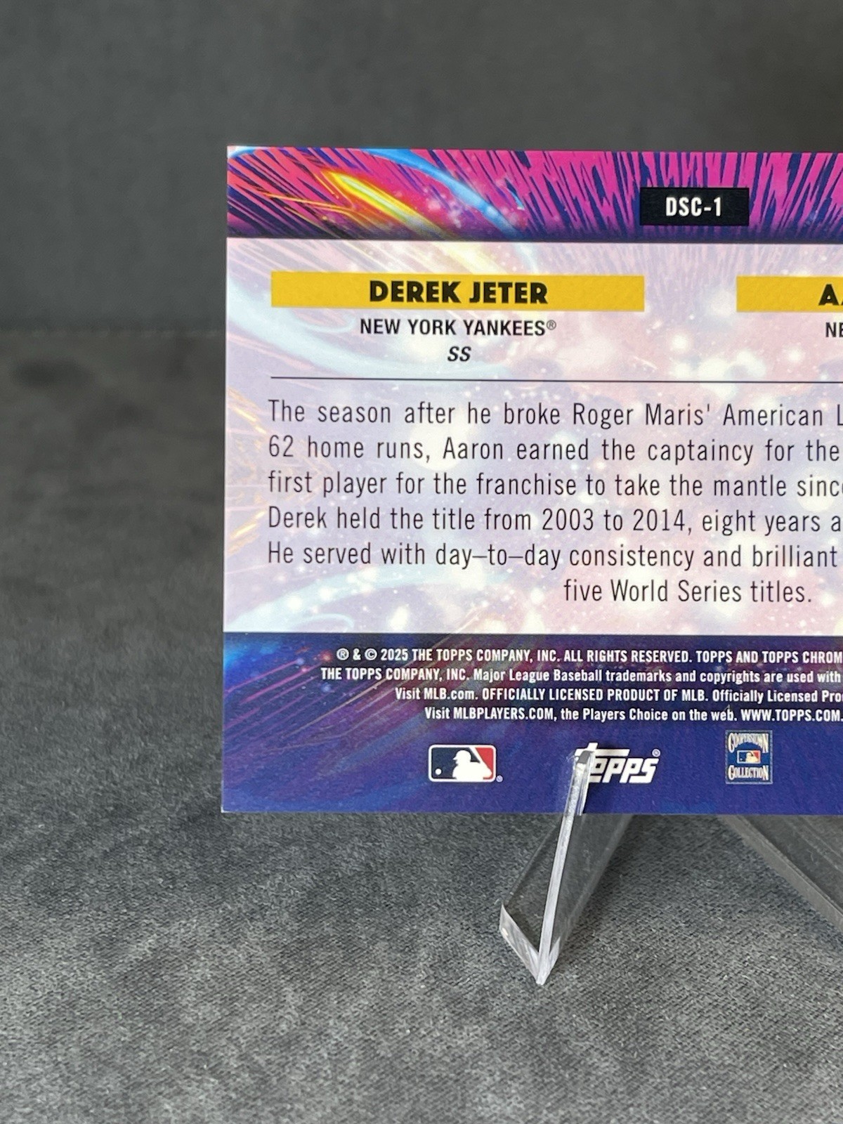 Aaron Judge/Derek Jeter 2025 Topps Chrome #DSC-1 / 25