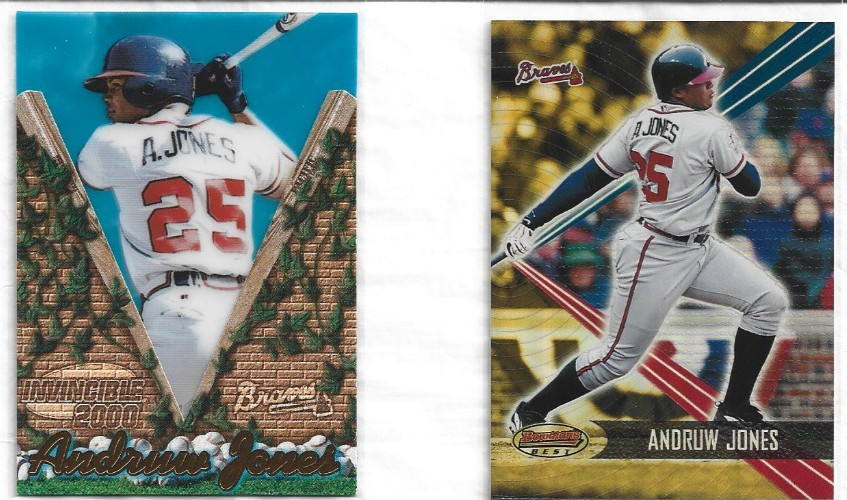 ANDREW JONES-Assorted-(Lot of 2)-Cards-Atlanta Braves-(HALL of FAME)-HOT!