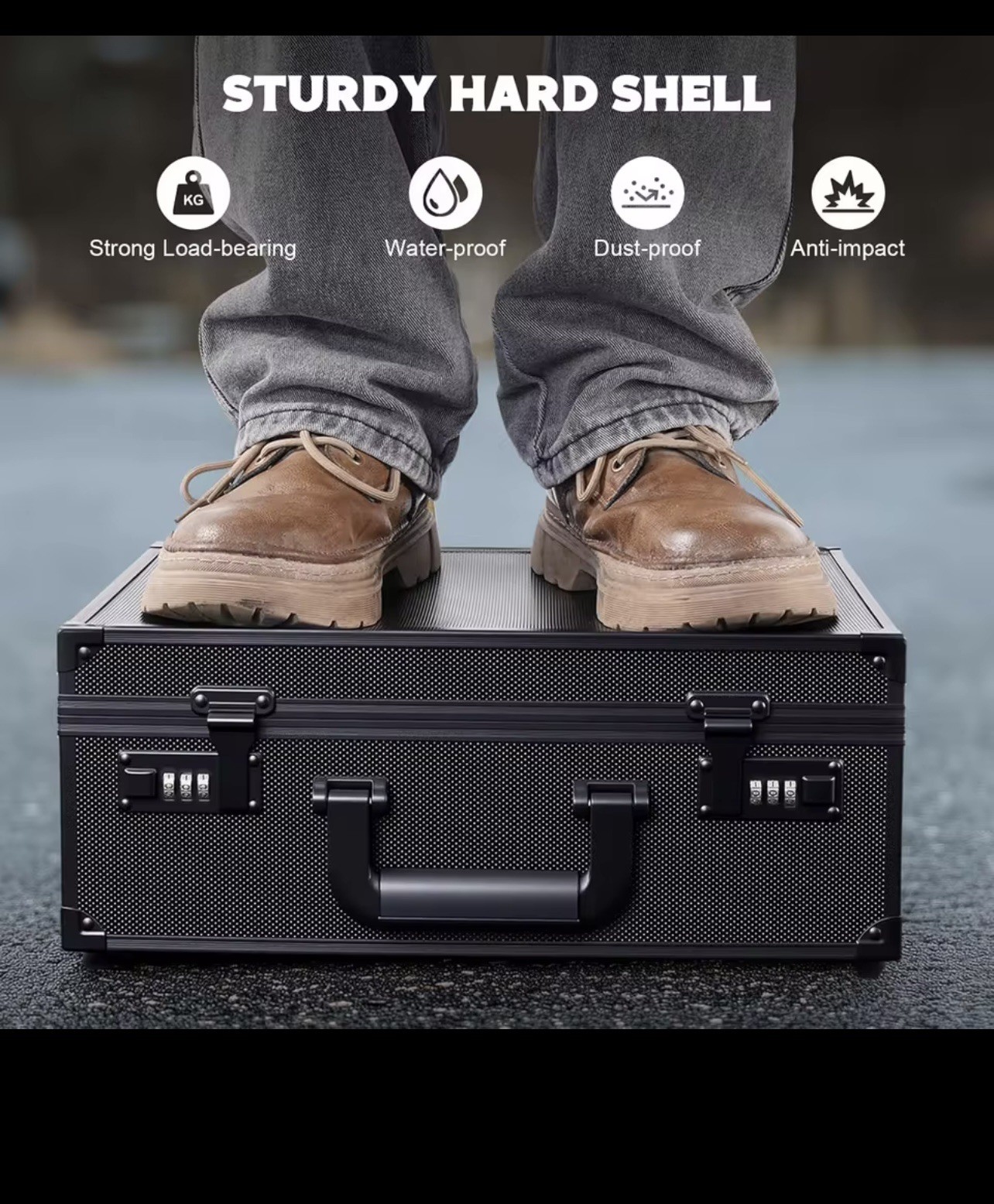Trading Card Storage Box with Combination Lock Sports Card Case TCG Card Holder