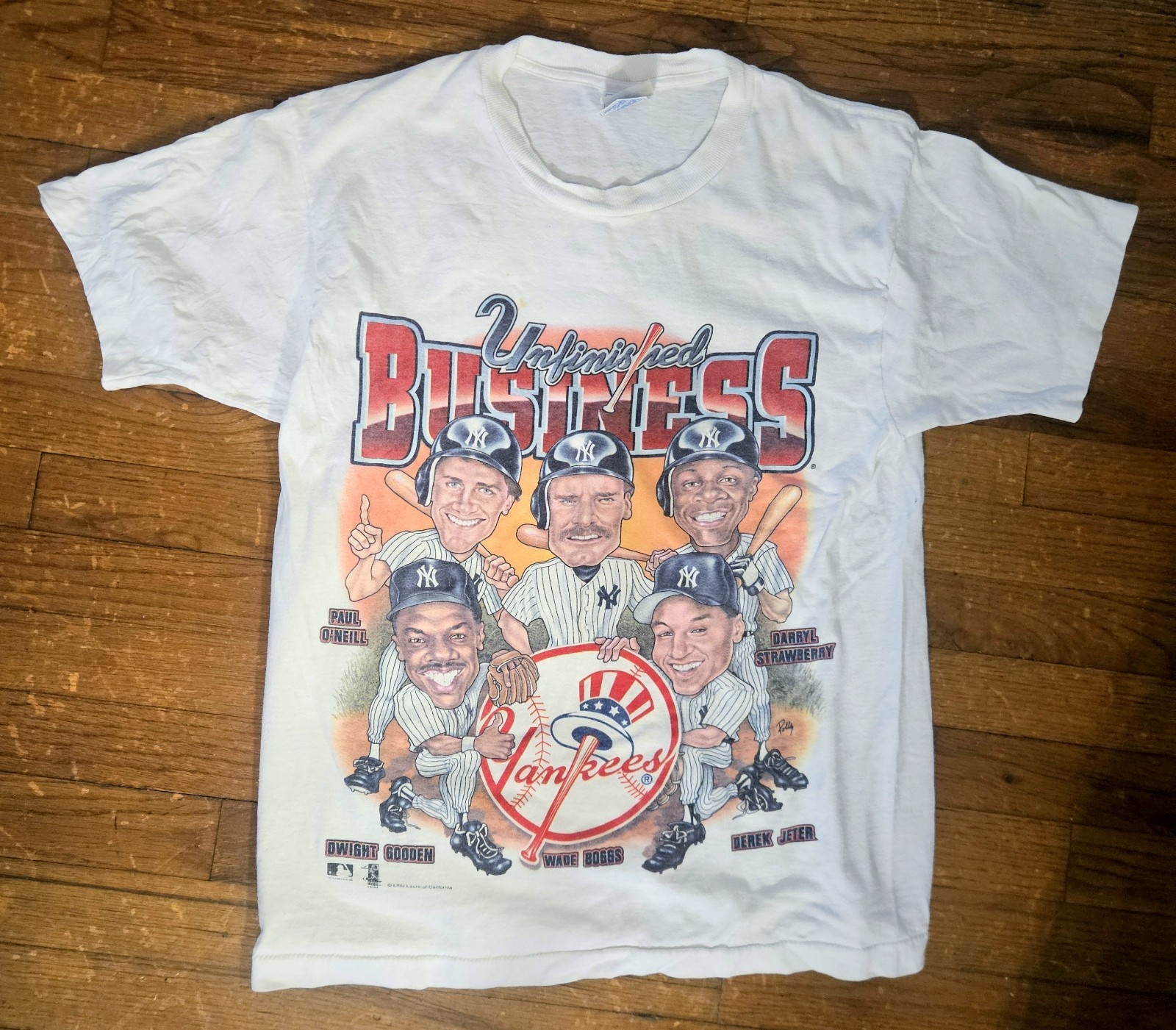 VTG New York Yankees Unfinished Business Pro Player T Shirt Med Derek Jeter