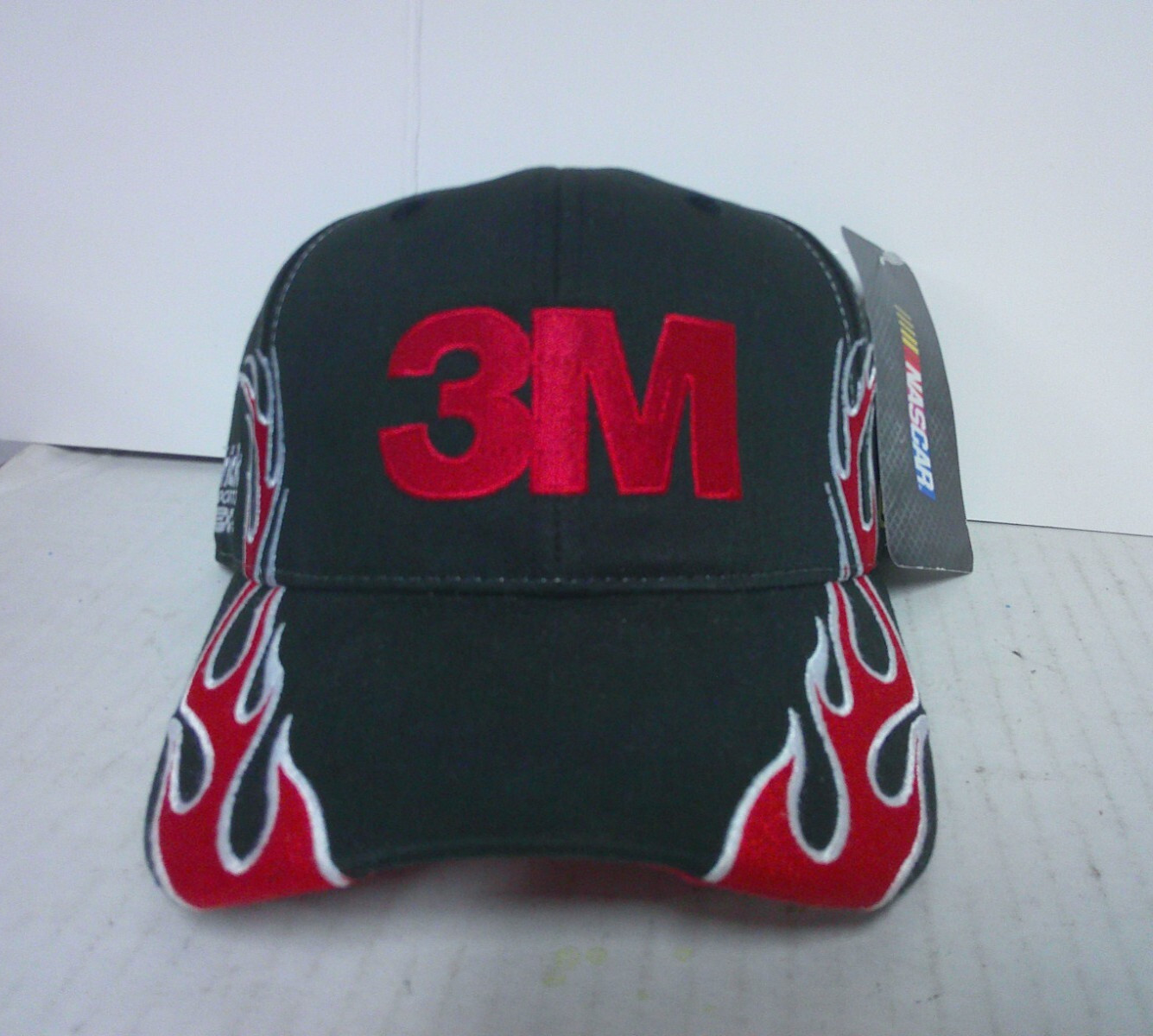 NASCAR Hendrick Motorsports #24 Jeff Gordon 3M Black Baseball Hat w/ Flames NEW