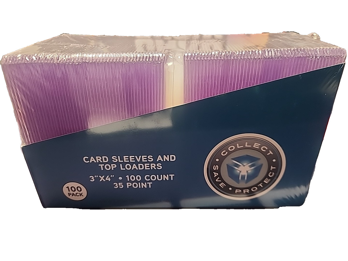 100 CSP COLLECTSAVEPROTECT 3×4 Toploader Holders & 100 Card Sleeves 1/100CT