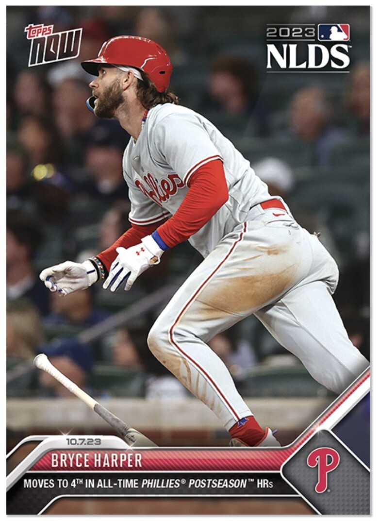 2023 Topps NOW Bryce Harper Card # 974 Philadelphia Phillies MLB Baseball