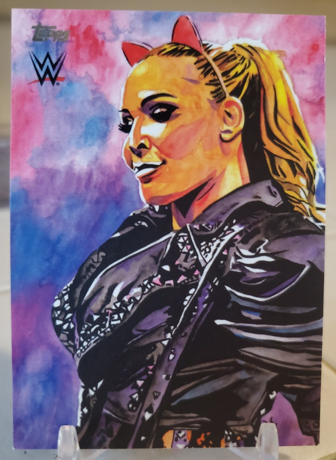 NATALYA 2021 TOPPS X WWE Rob Schamberger Insert Art Card #RS-5 Nadia Hart SP WWF