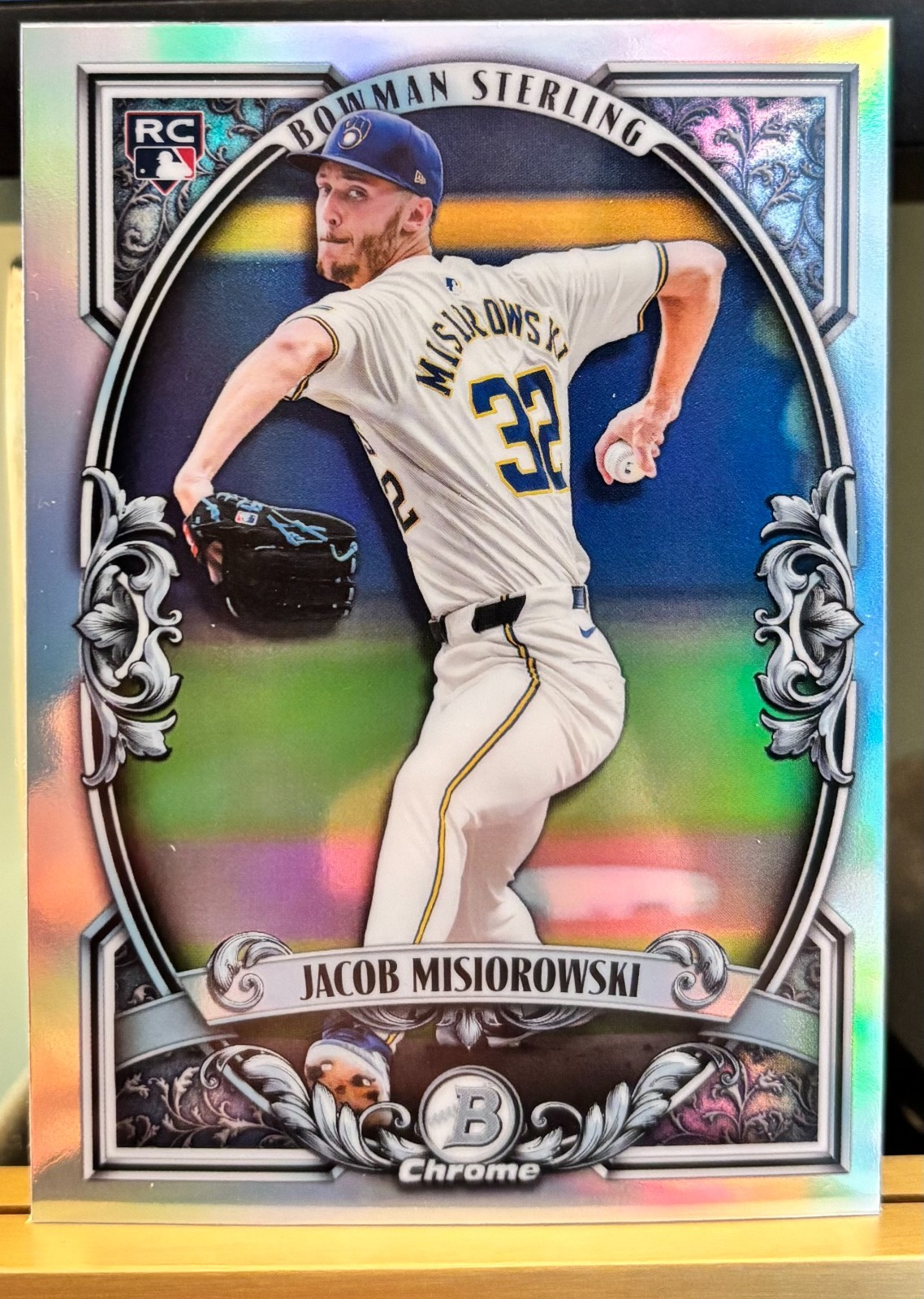 Jacob Misiorowski – Brewers: 2026 Bowman Chrome Sterling RC #BST-13