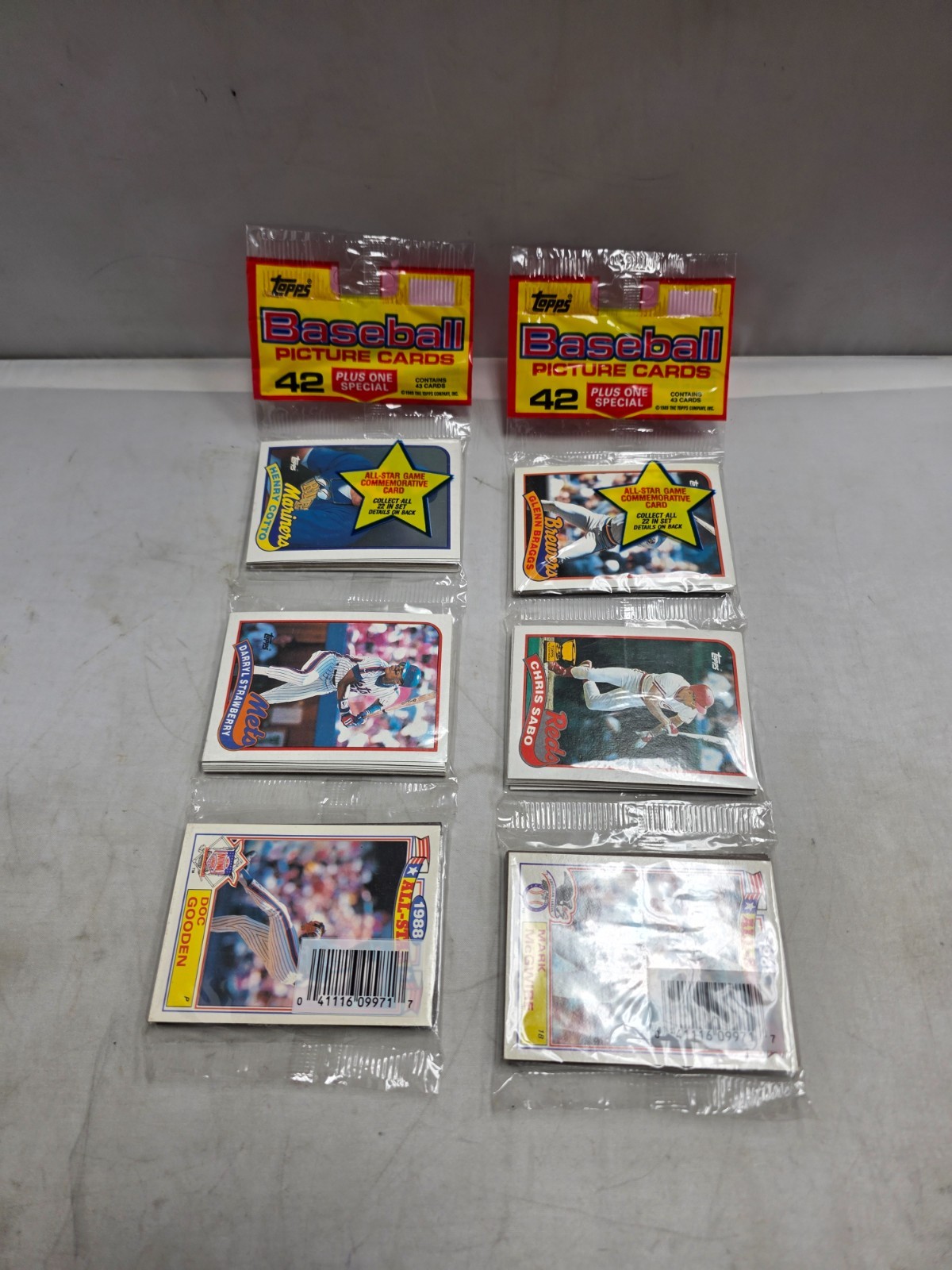 Topss 1989 Baseball Picture Cards 42 Plus One Special (Unopened sold as set) x2