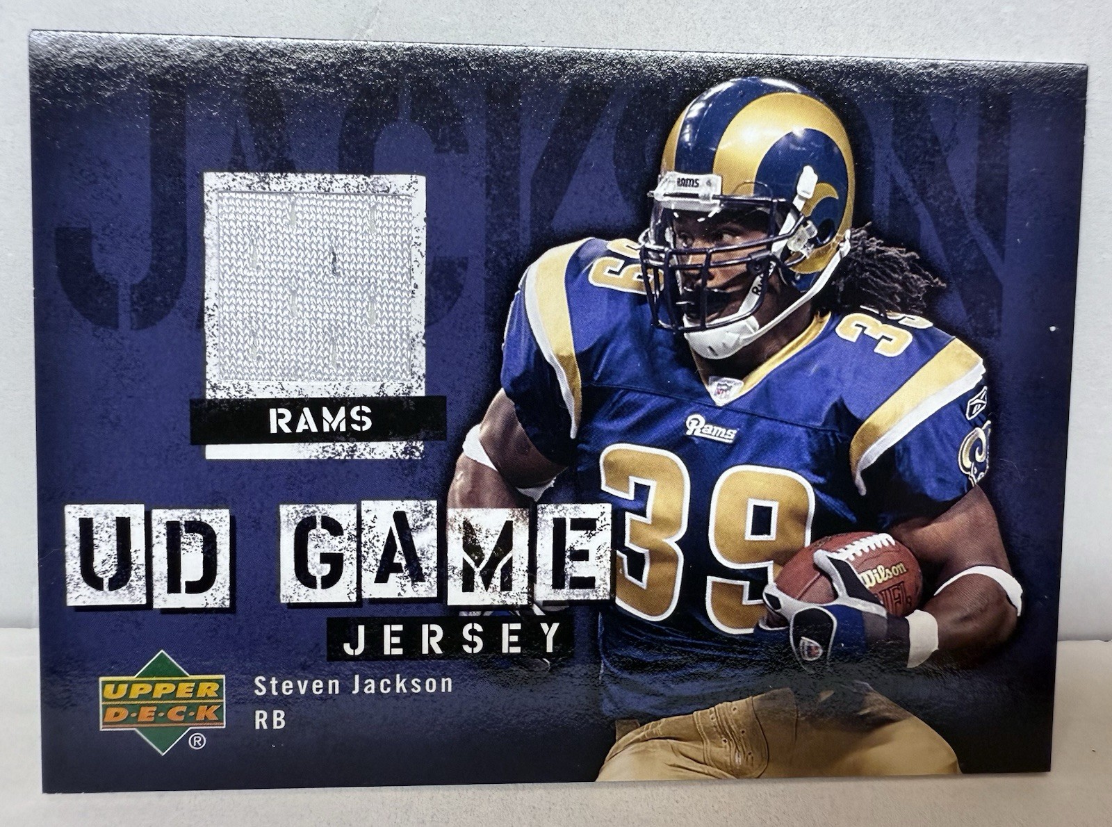 2008 Upper Deck – UD Game Jersey Steven Jackson #GJ-SJ Jersey Patch Rams