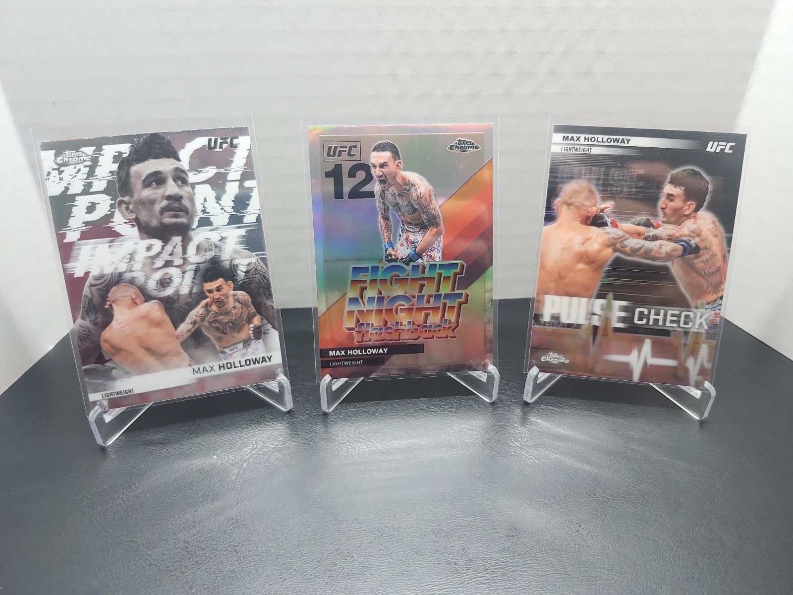 Topps Chrome UFC 2026 Max Holloway 3 Card Insert Lot