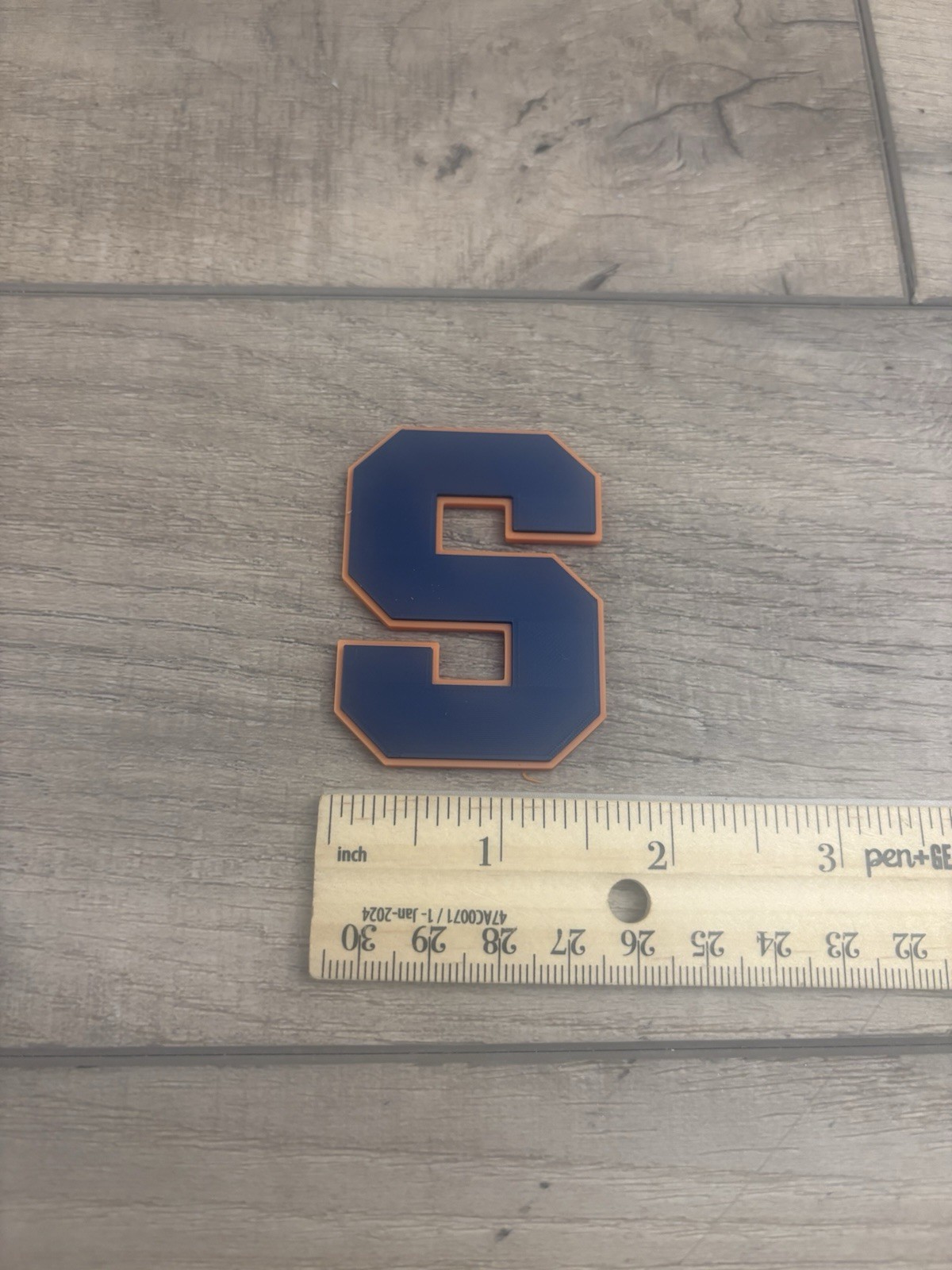 Syracuse Orange Full Size Raised 3-D Batting Helmet Logo. 2”. See Details!