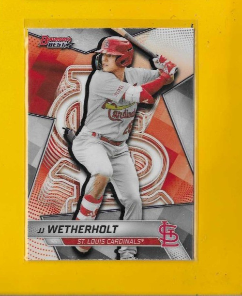 77281 2025 Bowman’s Best Top Prospects #TP14 JJ Wetherholt CARDINALS BK$12