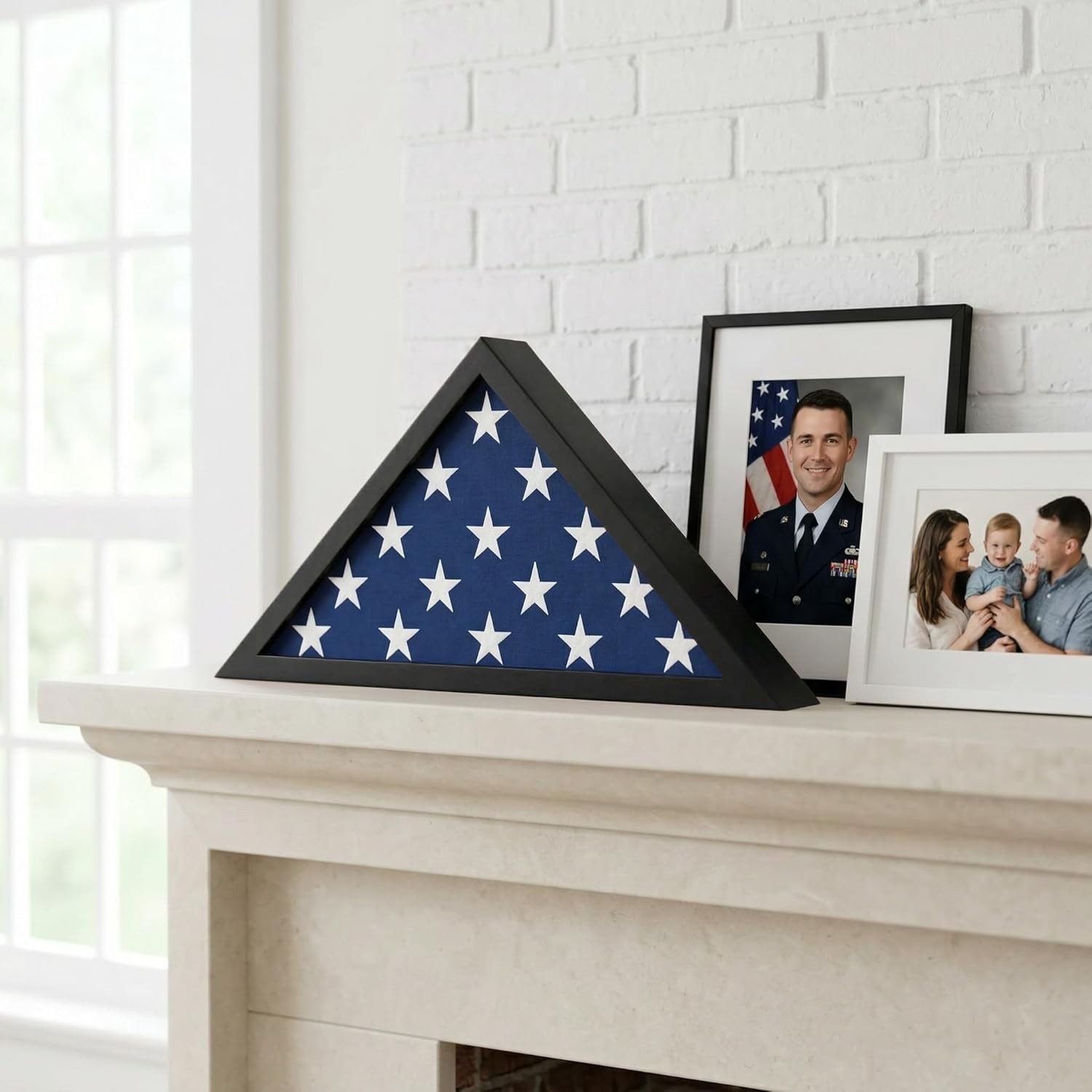 Triangular Flag Display Case for 5×9.5′ Flags – Perfect Military Tribute