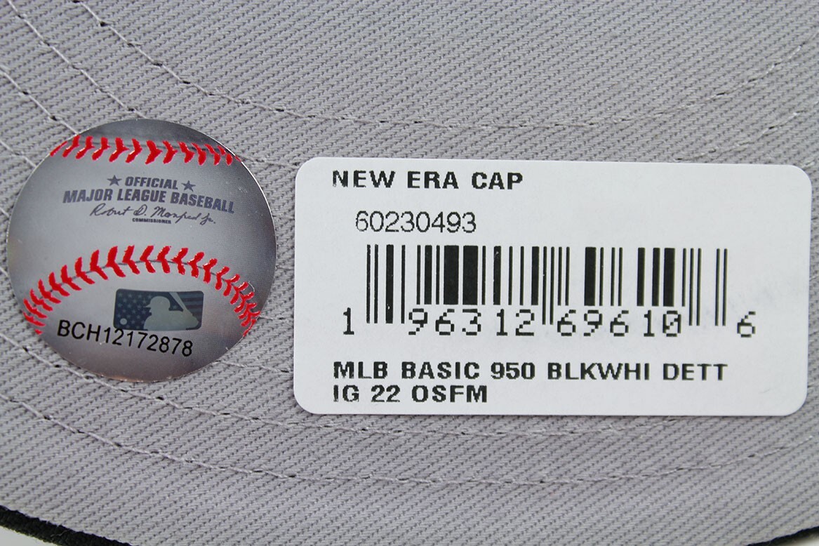 NEW ERA 9FIFTY BASIC SNAPBACK HAT CAP MLB DETROIT TIGERS BLACK/WHITE ADULT MENS
