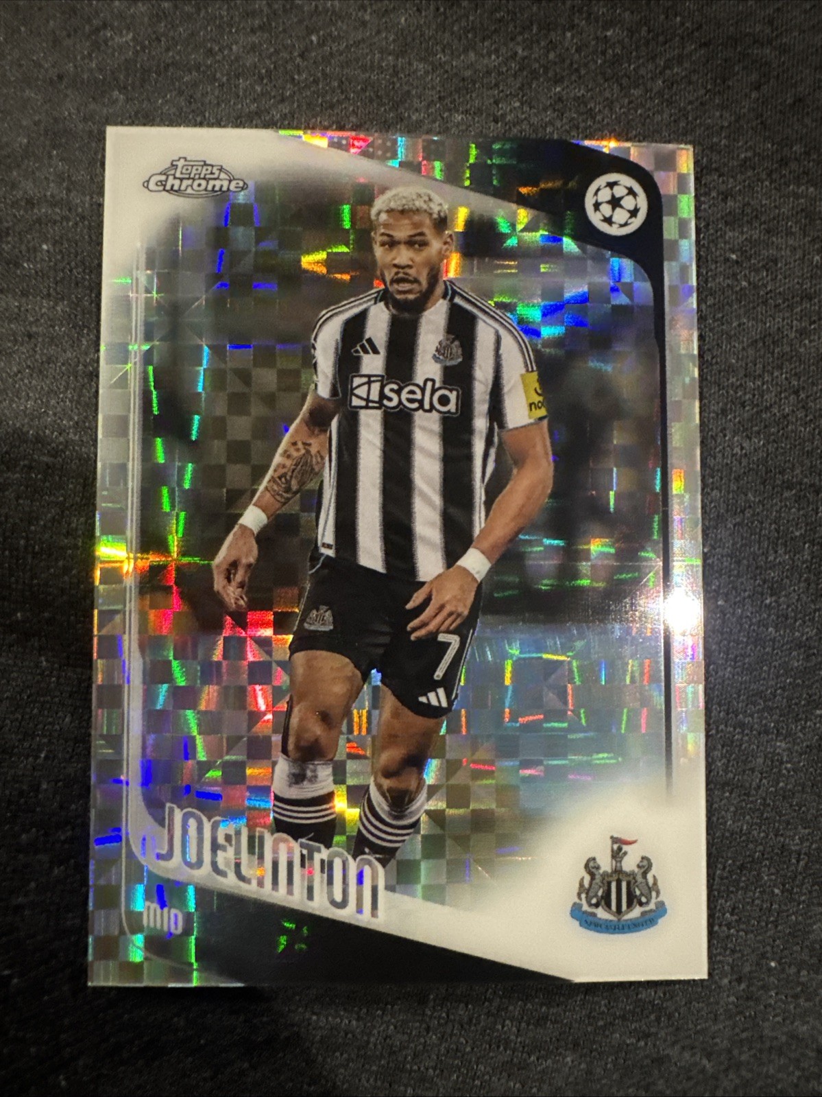 2025-26 Topps Chrome UEFA JOELINTON #23 X-fractor Newcastle United