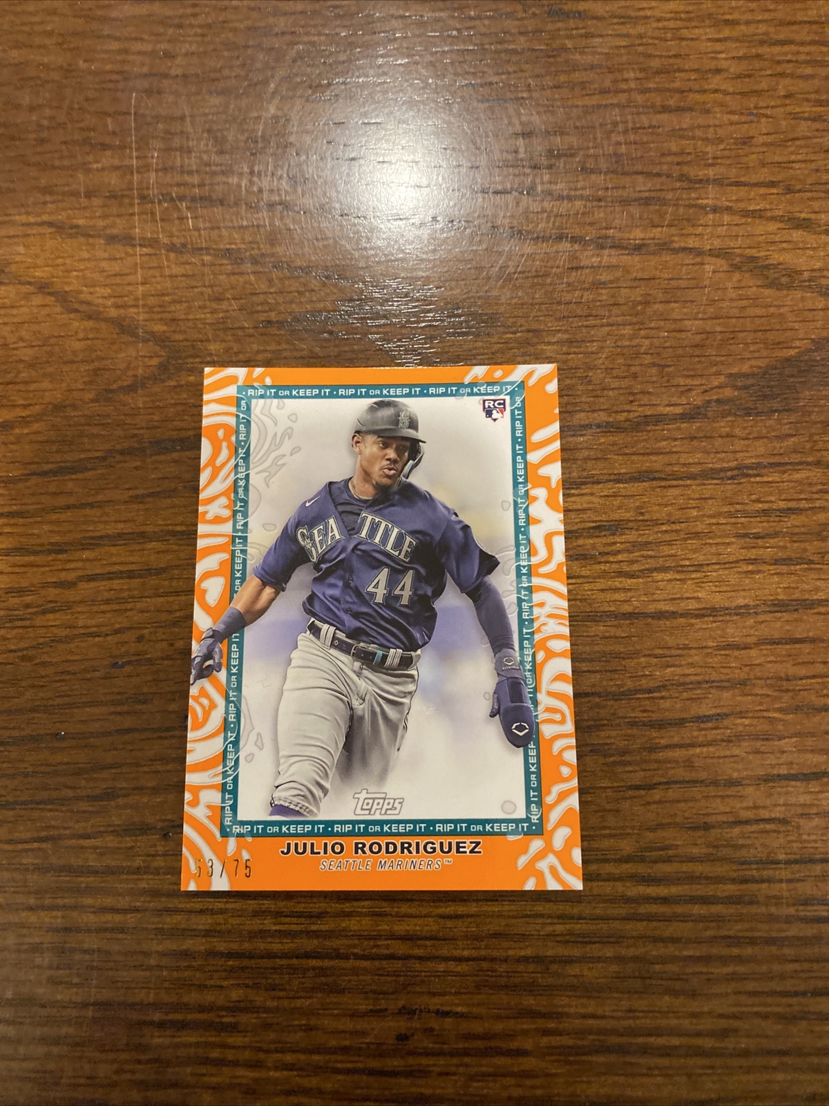 2022 Topps RIP Unripped RIP Julio Rodriguez Orange Parallel /75 RC Online Only