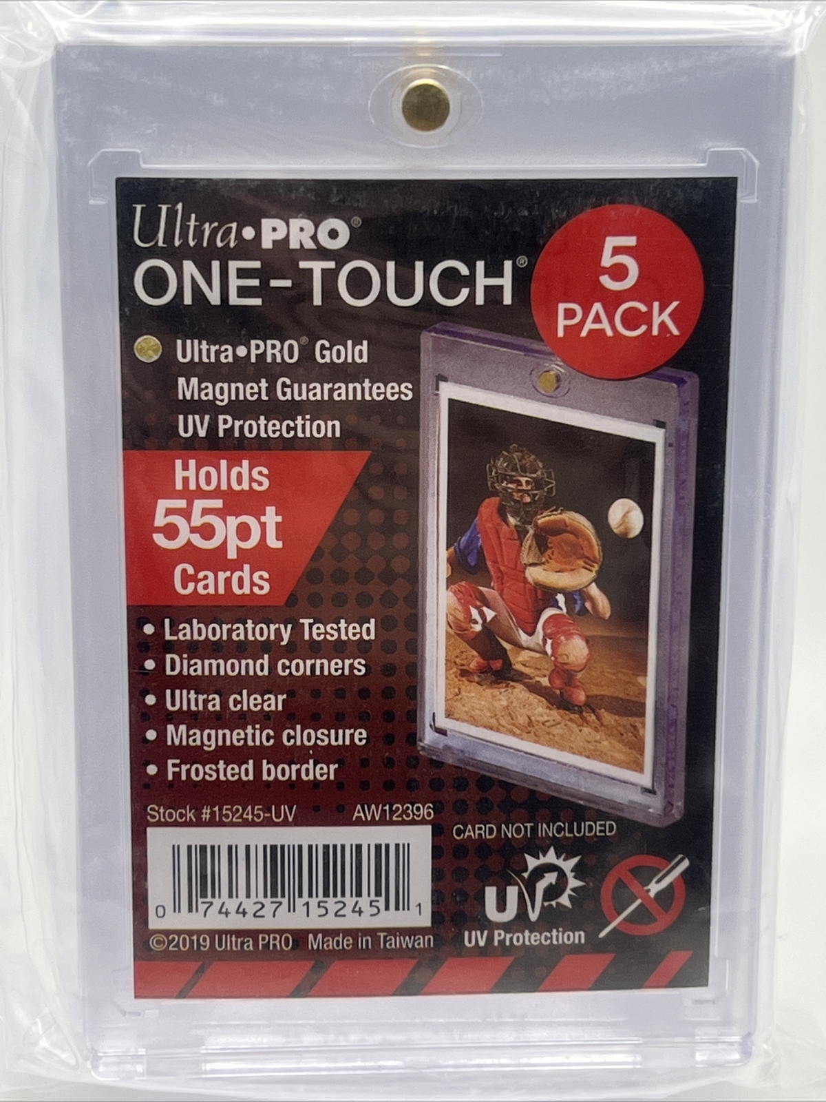 Ultra Pro One-Touch 55pt Point Magnetic Card Holder – 5 PACK