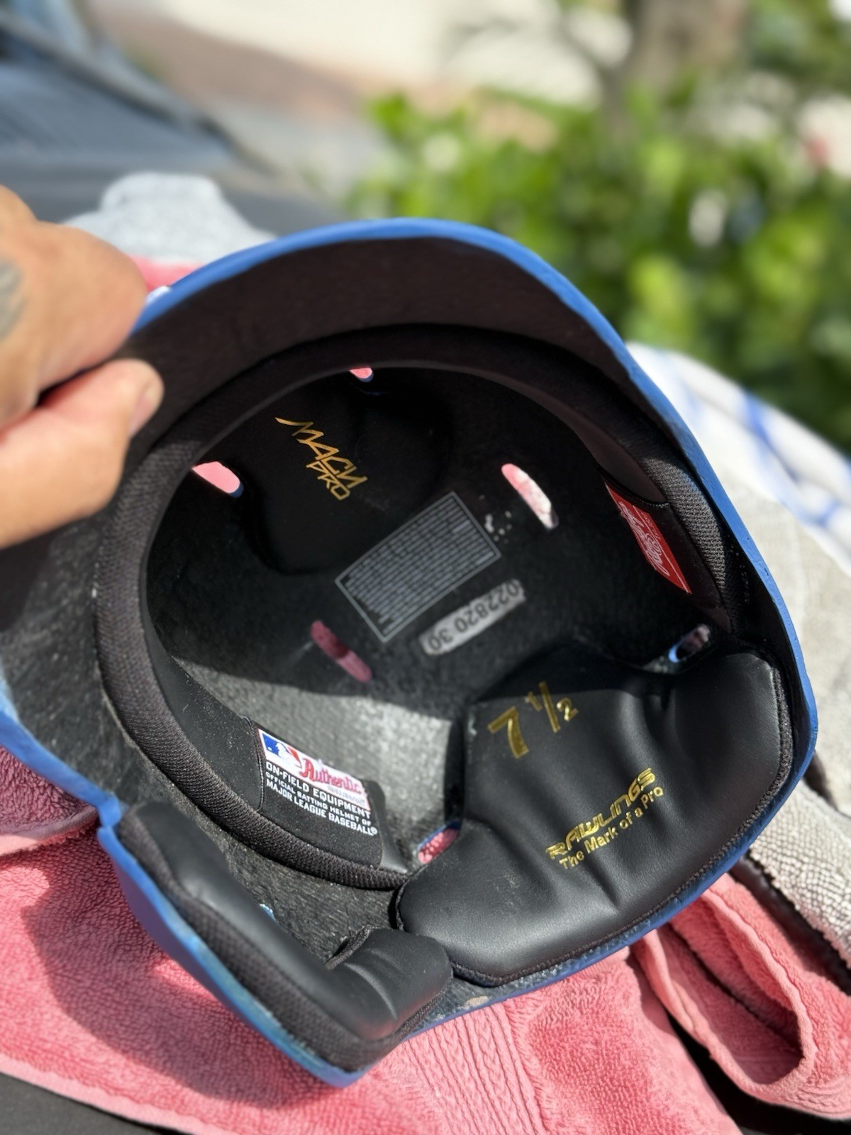 LOS ANGELES DODGERS OHTANI AUTHENTIC RAWLINGS MACH PRO CUSTOM BATTING HELMET
