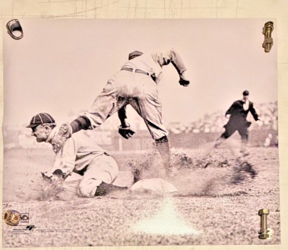 1910’s TY COBB Detroit Tigers Print Poster File Photo 20×24 Hall of Famer SPIKES