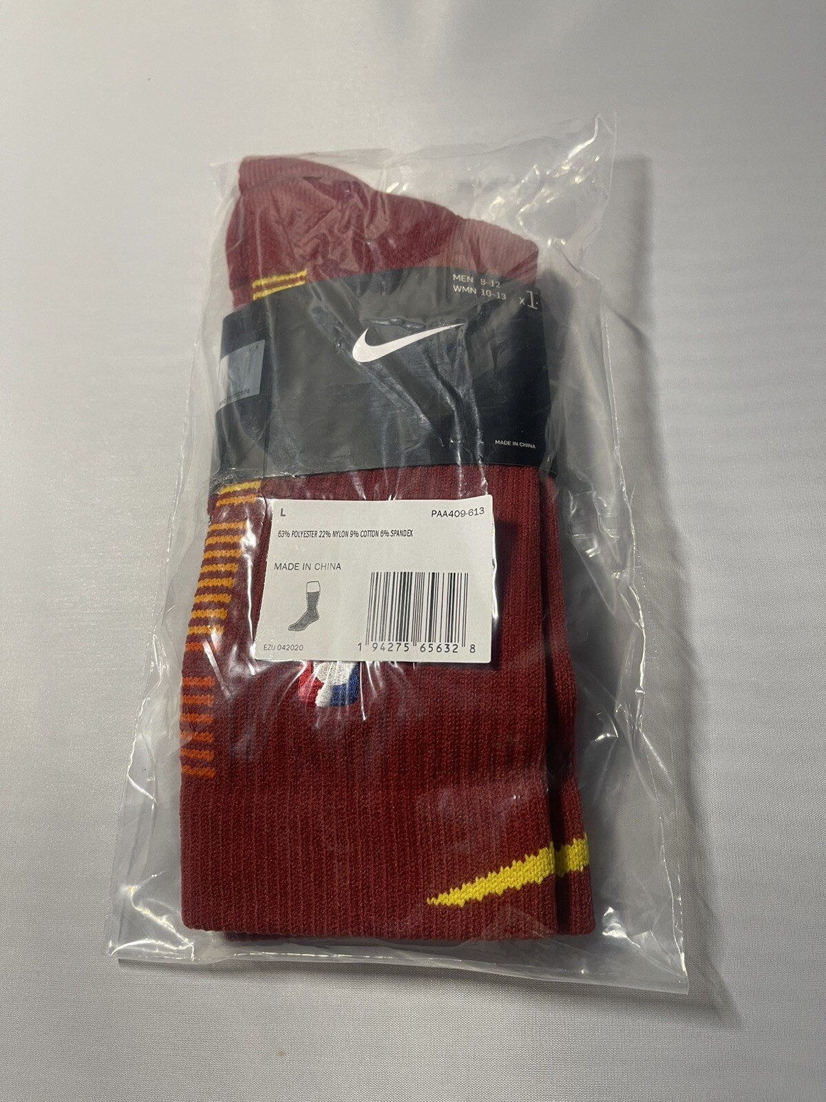 NBA Nike Authentic Black Size Large Knee High PAA409-613 S102