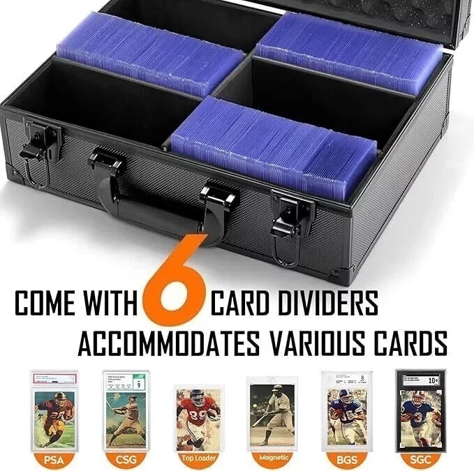 For Toploader Hard Case For 3″ x 4″ 35pt Sports Cards Storage Boxes Holds 600+