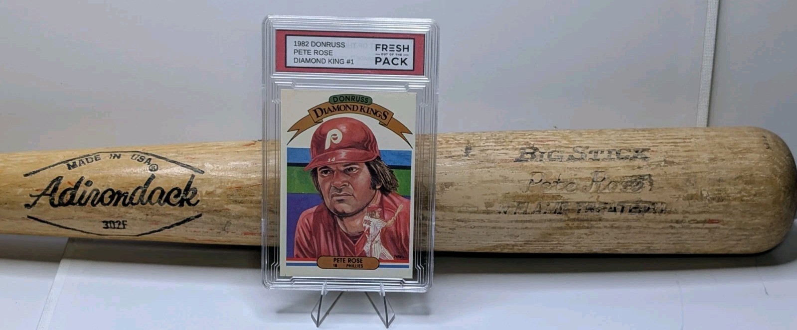 Pete Rose Adirondack Big Stick Bat 1982 Donruss Diamond Kings Card Lot