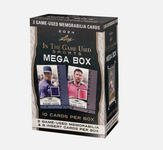 2024 Leaf In The Game Used Sports Mega Box – 10 Cards (Sealed)