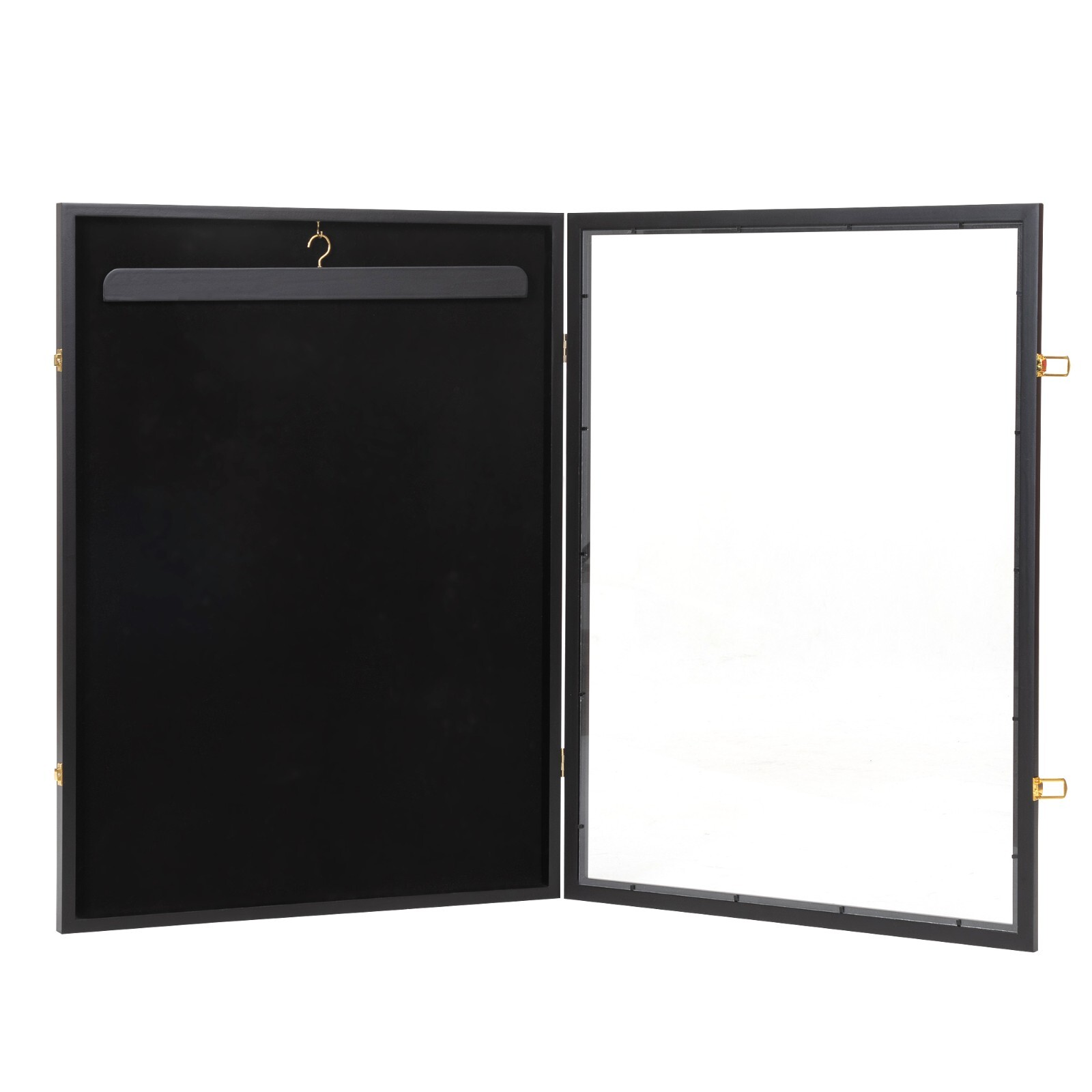 Jersey Display Case Frame Shadow Rack Box Exquisite Lockable with Hanger Wood