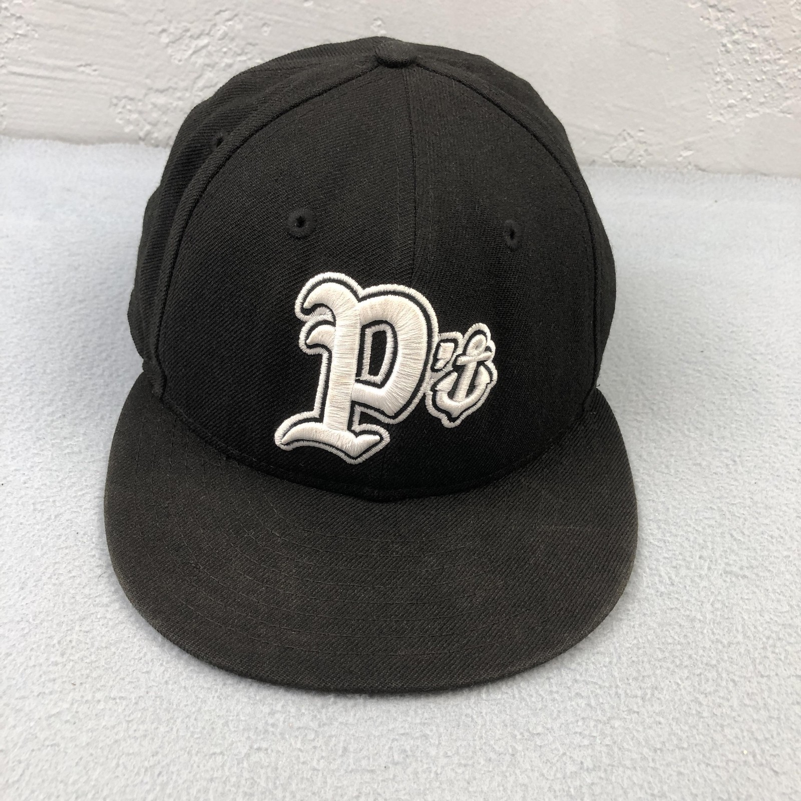 Stockton Ports Hat Fitted 7 5/8 Black WOol Minor League Baseball New Era Cap