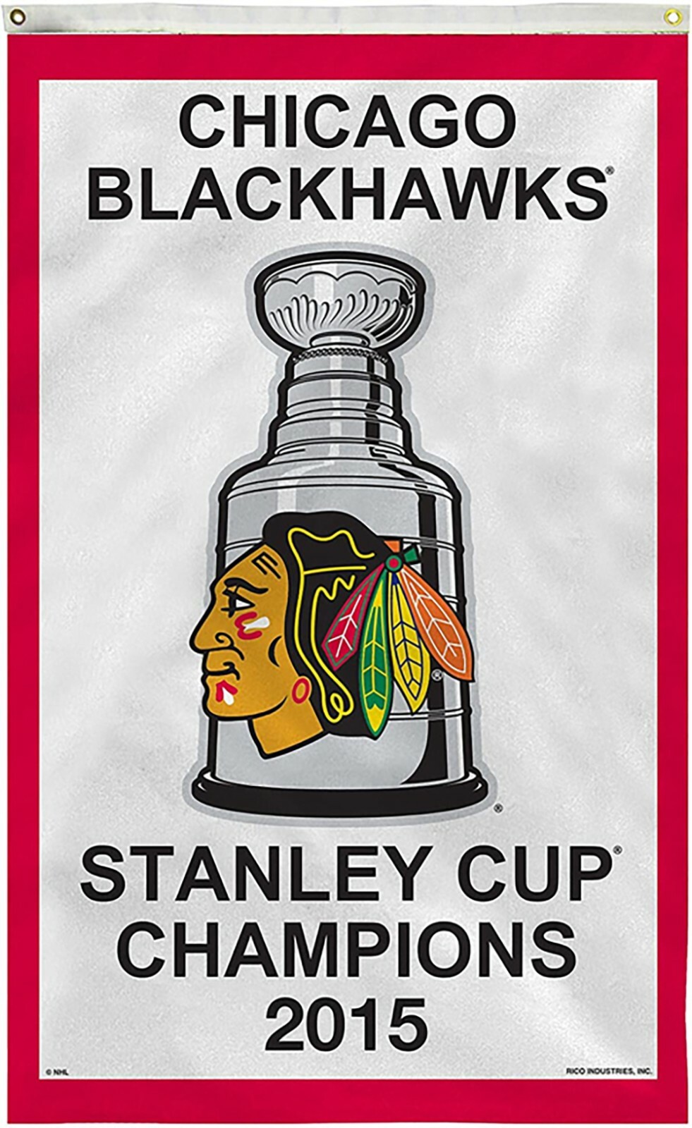 Chicago Blackhawks 2015 Stanley Cup Champions 3′ x 5′ Banner Flag